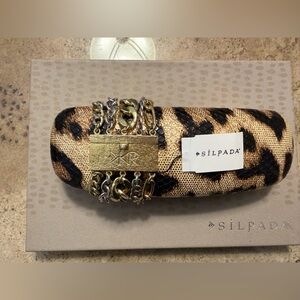 Retired Silpada KR Multi Link Style Chain Bracelet Silver And Brass-based Metal